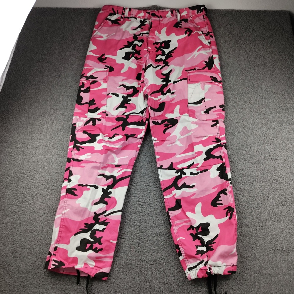 Rothco Pink Camo Military Cargo Pants Mens Large 36x31 Regular BDU Trouser